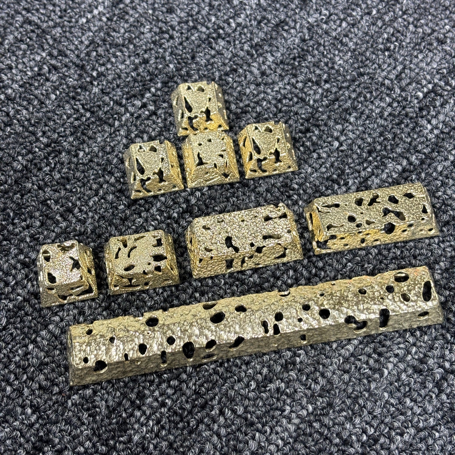 Pure copper and white copper, brass personalized hollow transparent keycaps, metal decorative keycaps