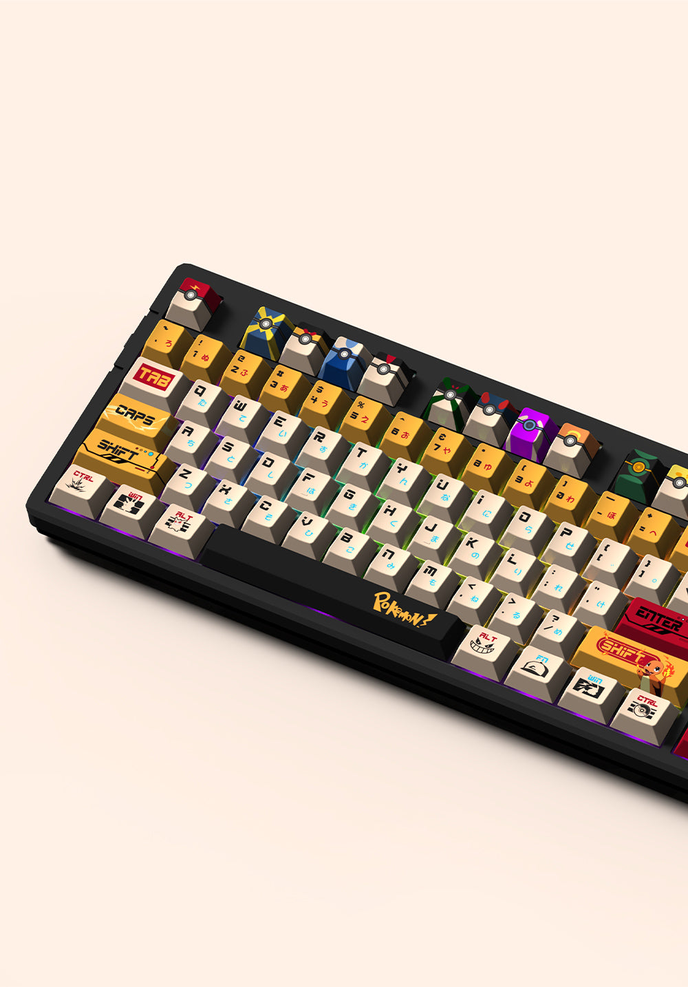 Pok é mon theme, PBT material keycap set, mechanical keyboard factory high heat sublimation keycap set