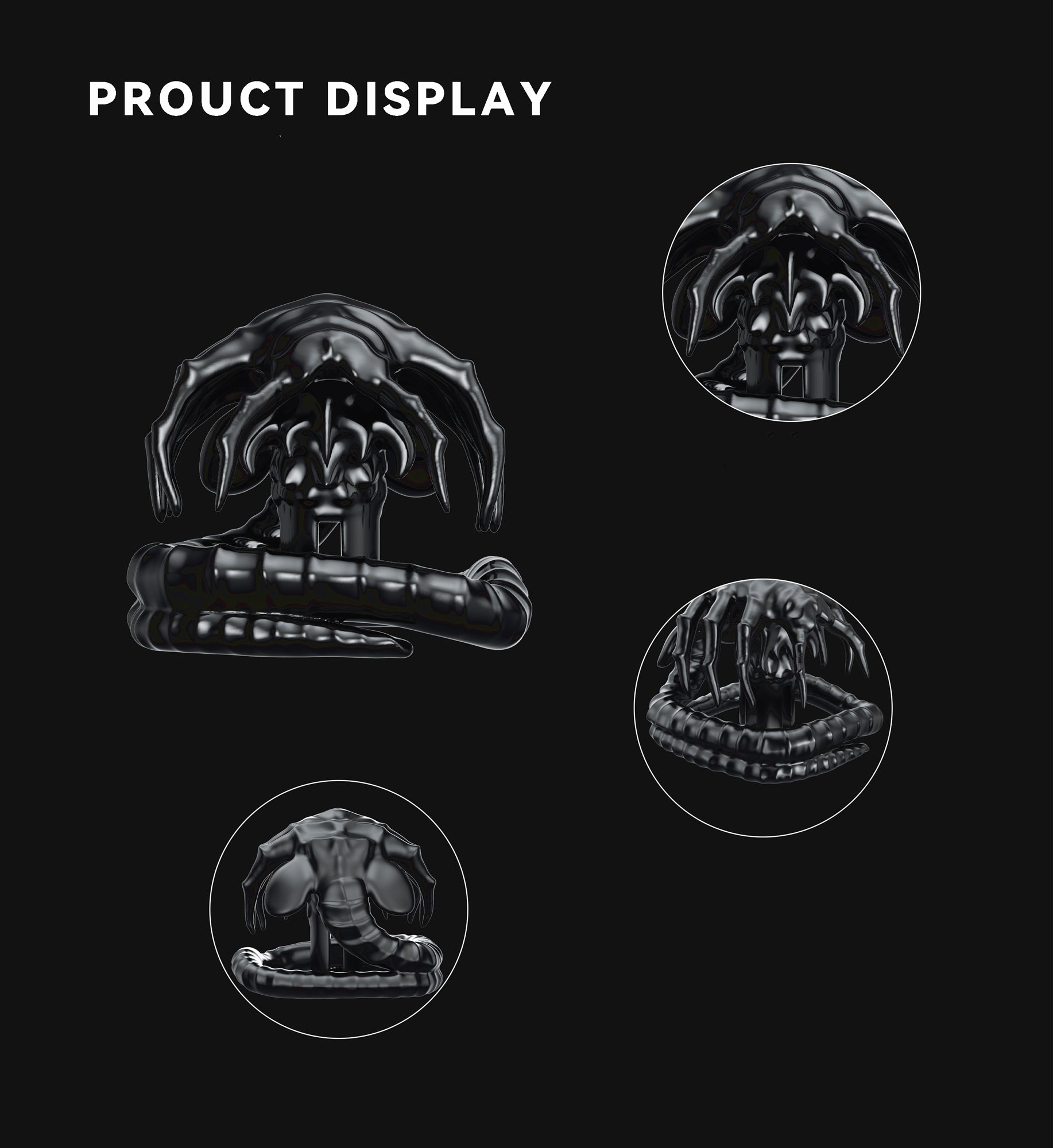 Alien, Facehugger design, 1U metal personalized keycap, metal jewelry craftsmanship for movie peripherals, artistic keycap.