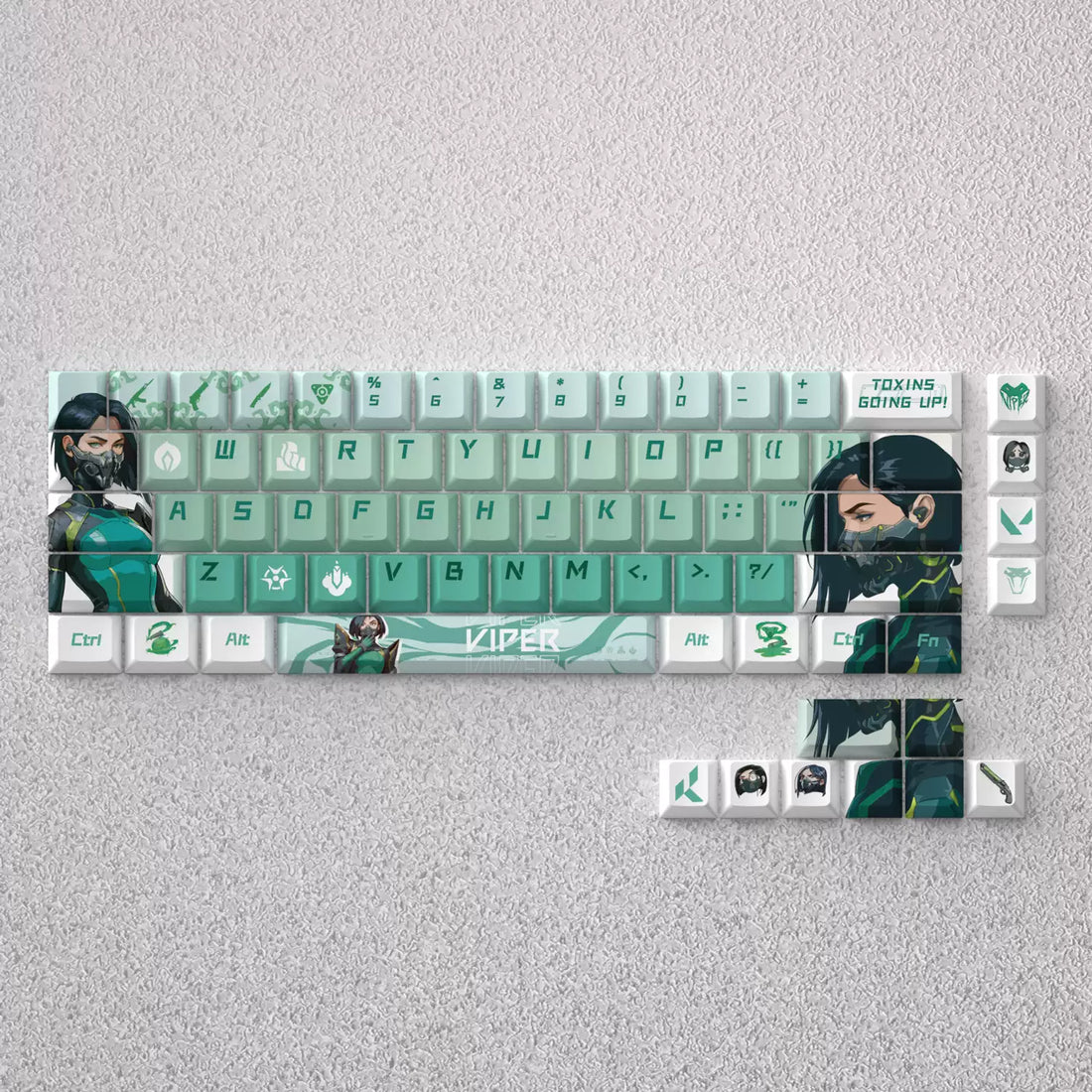 VALORANT Theme Keycap Series, Anime Game Creative Personalized Keycap Set PBT Material Original Factory Height Sublimation