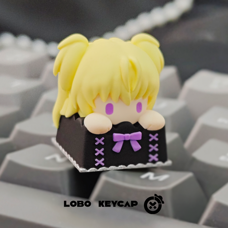 Amulet Ange multi-color resin molding, personalized keycaps for anime and game characters, resin craftsman keycaps
