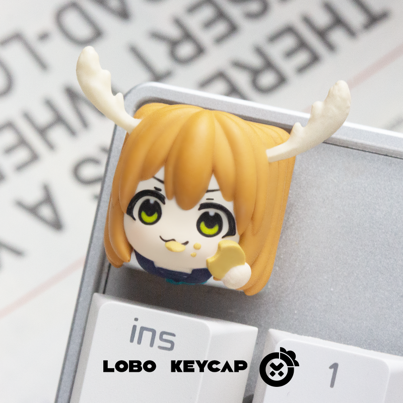 Staring at the deer, personalized resin art keycaps, mechanical keyboard keycaps