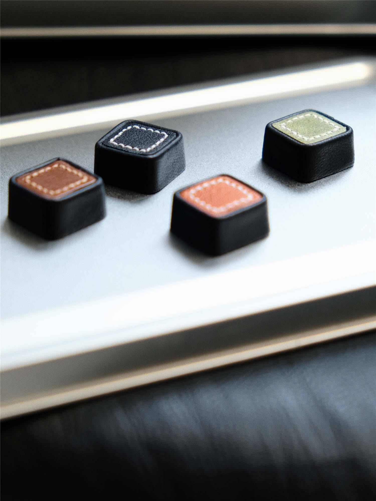 Genuine leather keycaps, personalized handmade retro style mechanical keyboard keycaps, three-dimensional keycaps, creative handmade keycaps