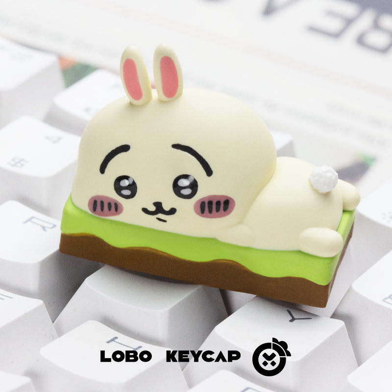 Chiikawa, multi-color resin molded personalized keycaps, 2U decorative keycaps.