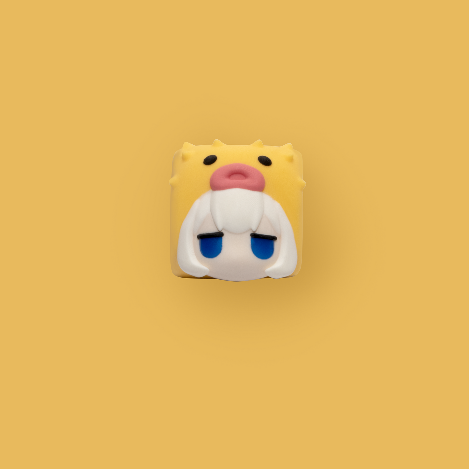 Pufferfish Girl Keycaps Customized Mechanical Keyboard Handmade Multi Color Resin Personalized Keycaps