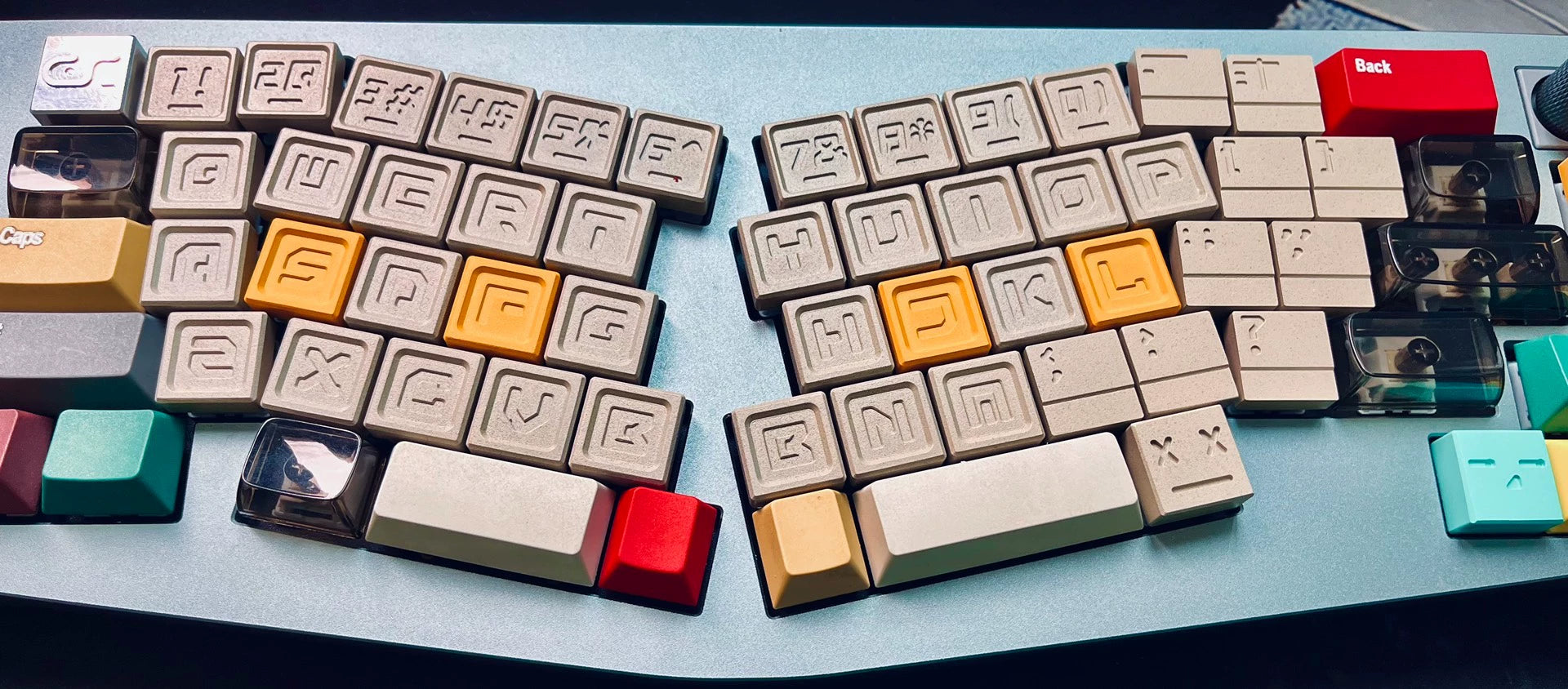 27 double B-key letter+number+symbol aluminum alloy personalized metal keycap