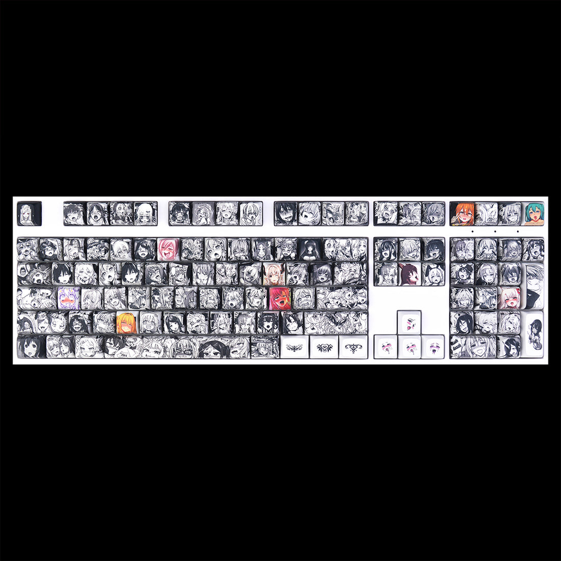 Nijigen anime female lead collection keycap set, sublimation pbt mechanical keyboard decoration keycap, anime keycap set