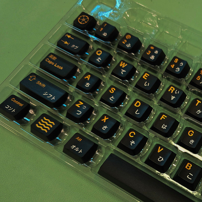 White on Black+special characters, aluminum alloy CNC, enamel coloring, all metal personalized keycaps, metal keycap set