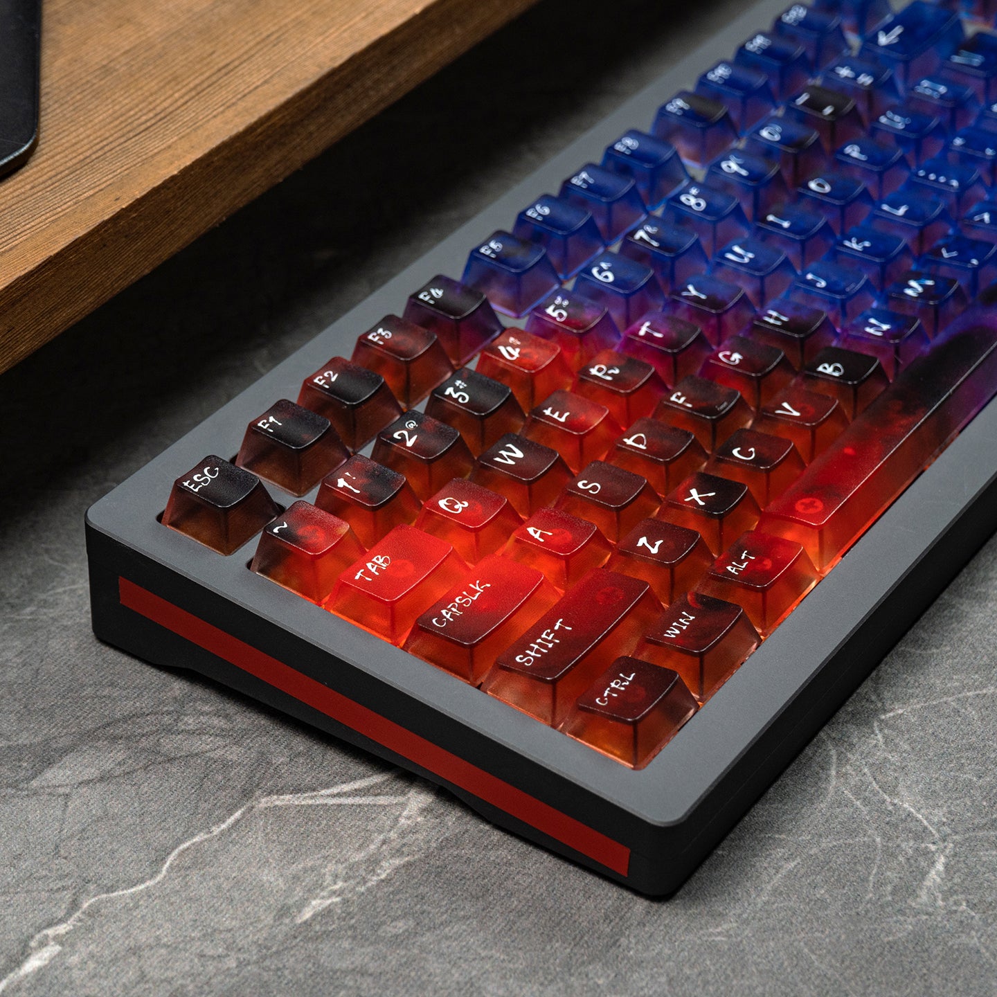 Dreamy Gradient Dyeing Series 5-sided Mist Transparent, Mechanical Keyboard Keycaps, PBT Original Factory Height