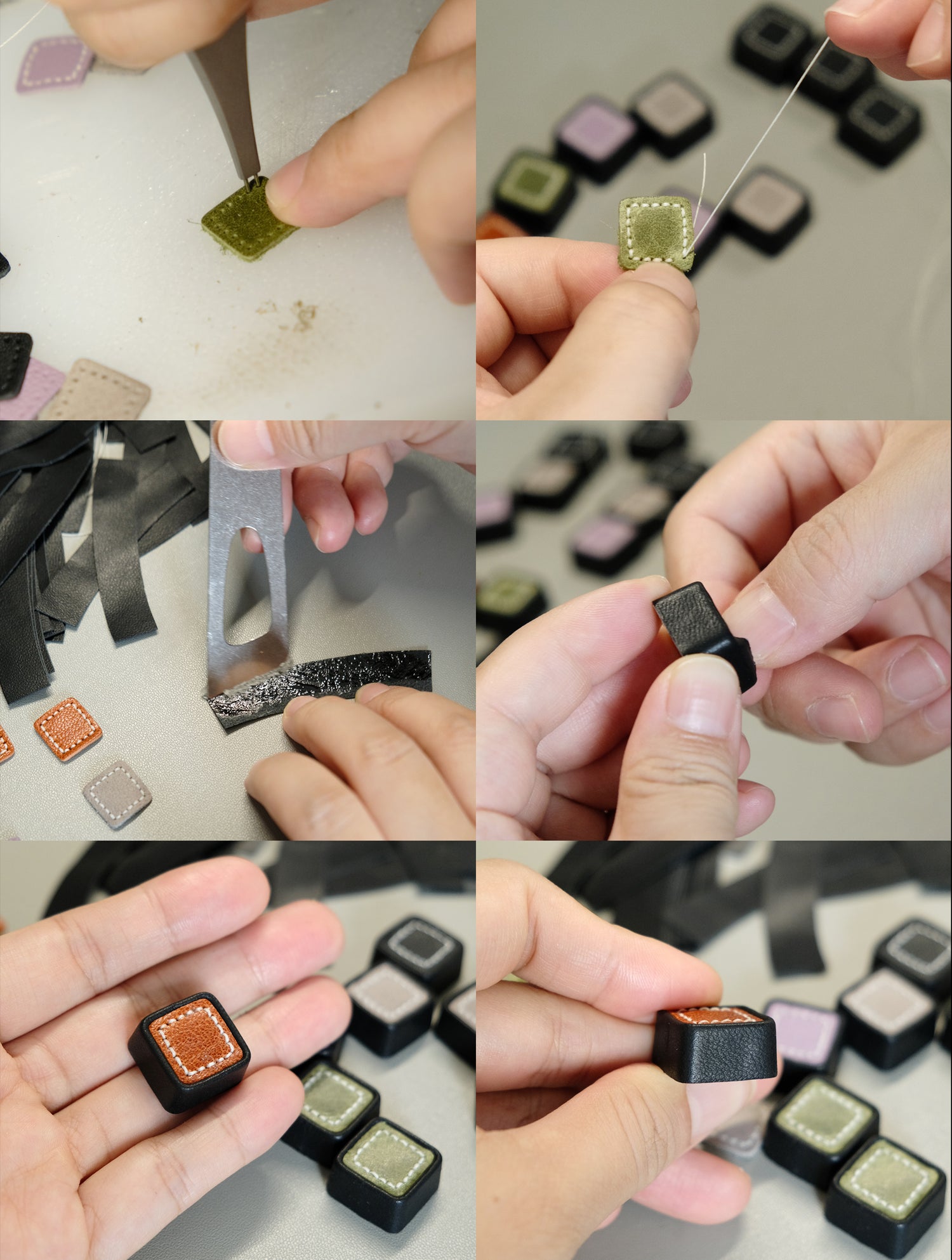 Genuine leather keycaps, personalized handmade retro style mechanical keyboard keycaps, three-dimensional keycaps, creative handmade keycaps