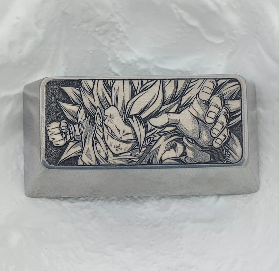 Titanium alloy hand carved, inlaid with gold, silver, copper, customized personalized keycap collection.