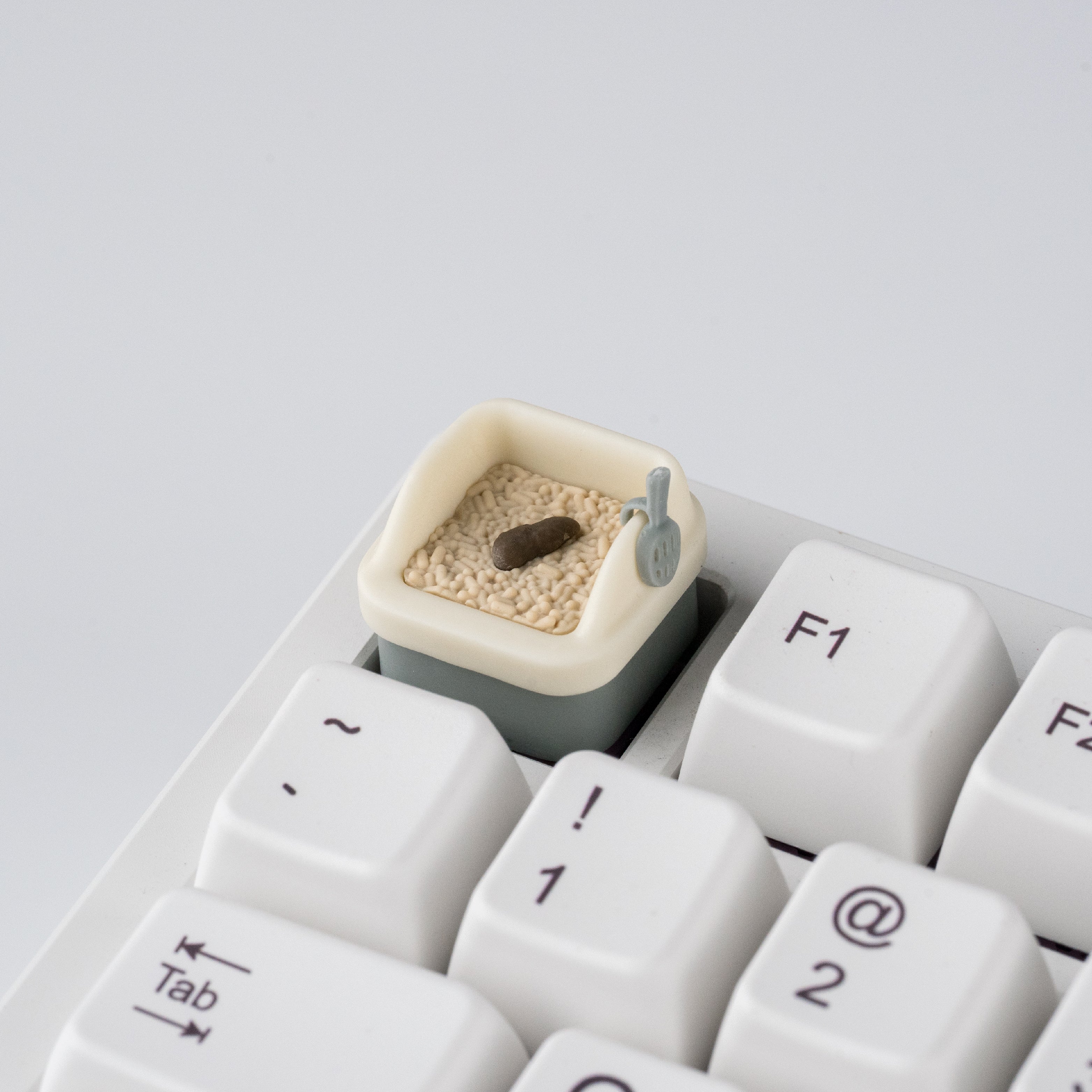 Cat litter box keycaps, personalized keycaps, mechanical keyboard peripherals, funny and creative keycaps