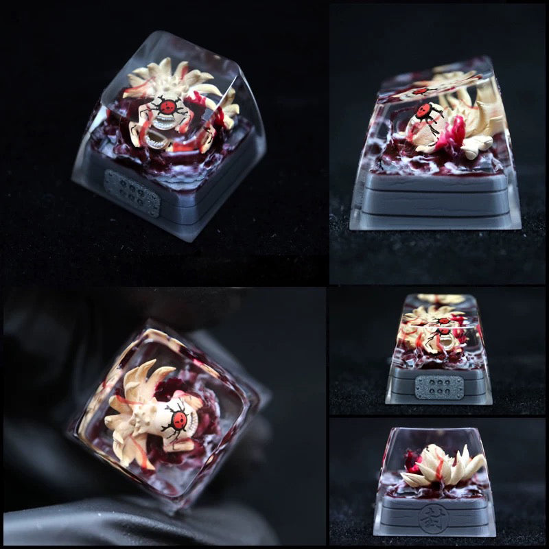 Naruto, Bijuu Crystal drops of glue personalized keycaps, resin personalized decorative keycaps.