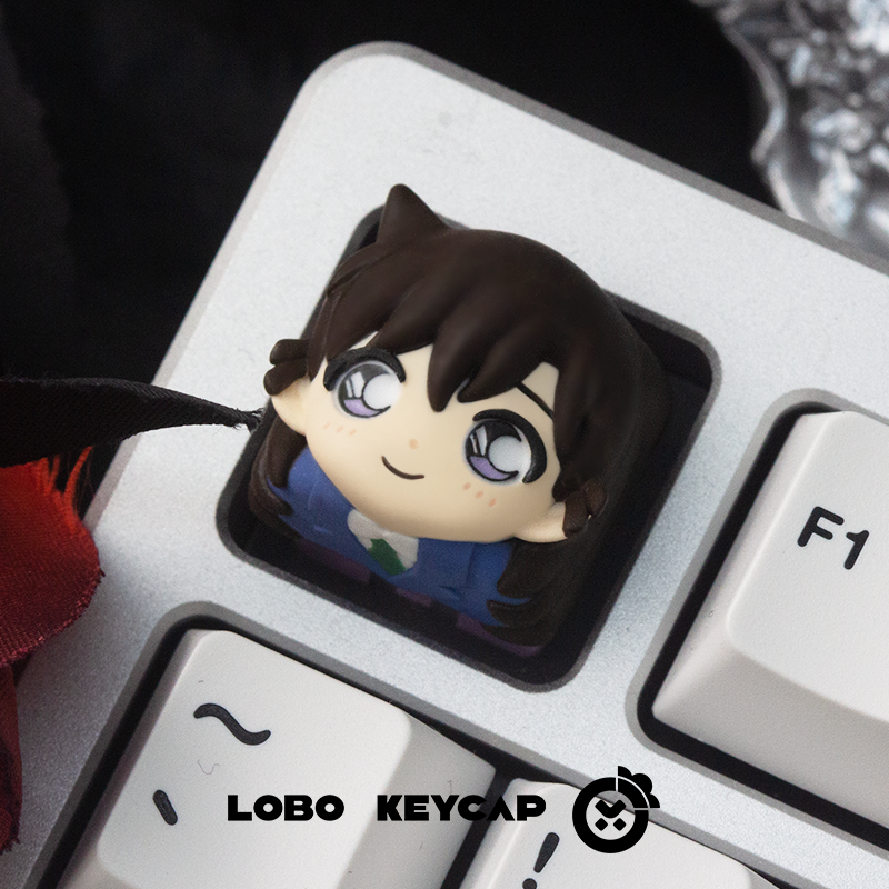 DetectiveConan, Multi colored resin molding, resin personalized keycaps, craftsman keycaps, decorative keycaps