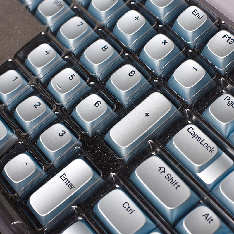Aluminum alloy personalized keycap set, round character translucent keycap creative keycap, decorative keycap