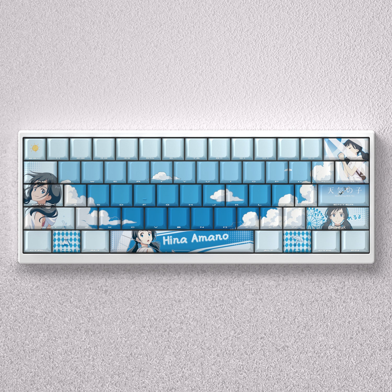 Weathering With You Theme Keycaps, Anime Game Creative Personalized Keycap Set PBT Material Original Factory Height Sublimation Printing