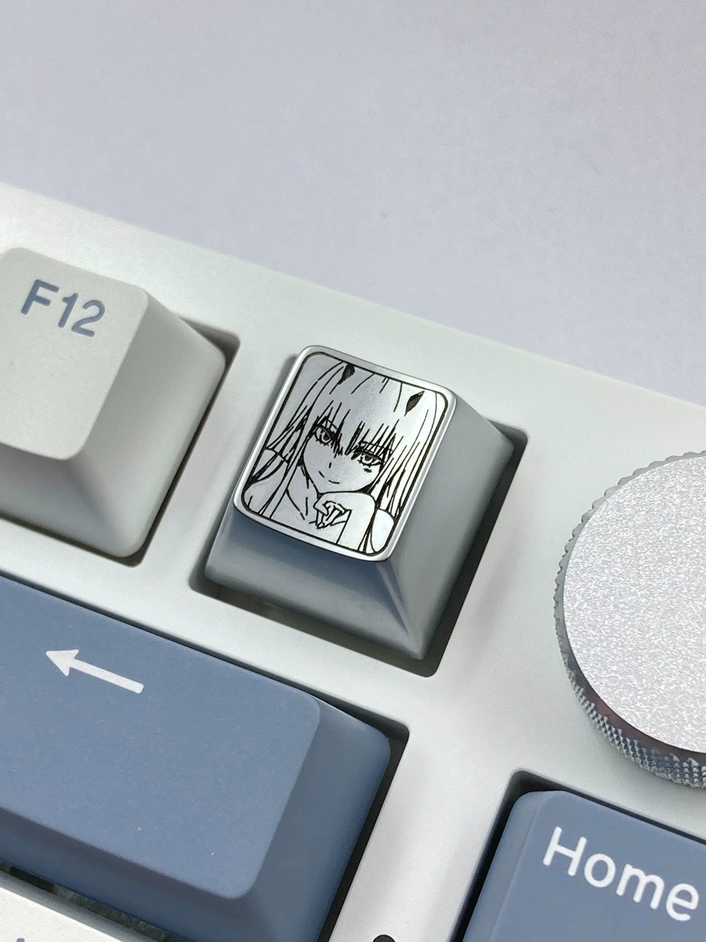 DARLINGintheFRANXX, 02, Zinc alloy carved keycaps, metal anime personalized keycaps