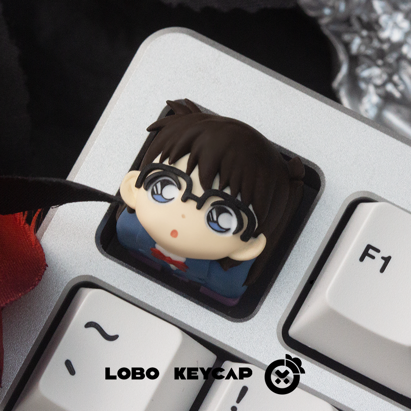 DetectiveConan, Multi colored resin molding, resin personalized keycaps, craftsman keycaps, decorative keycaps