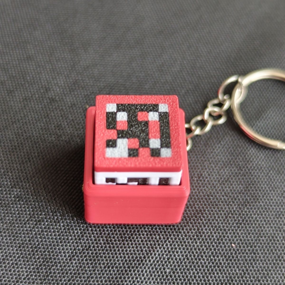 Minecraft, Unzip personalized keychain, 3D printed press switch