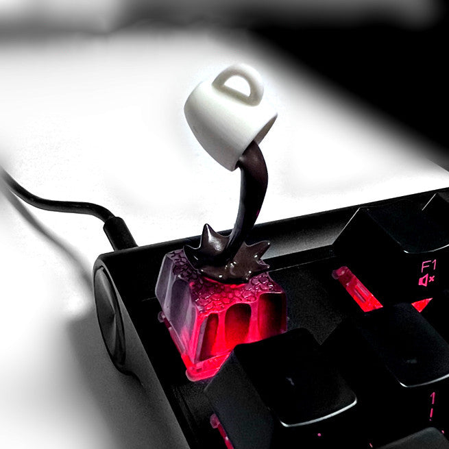 Flowing coffee personalized keycaps with transparent magnetic separation design and mechanical keycaps