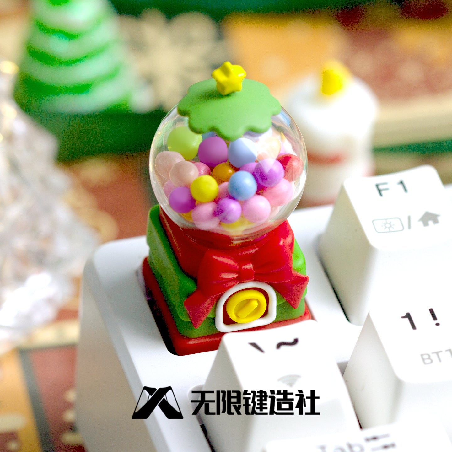 Candy machine multi-color resin personalized keycaps, cute candy keycaps, mechanical keyboard decorative art keycaps