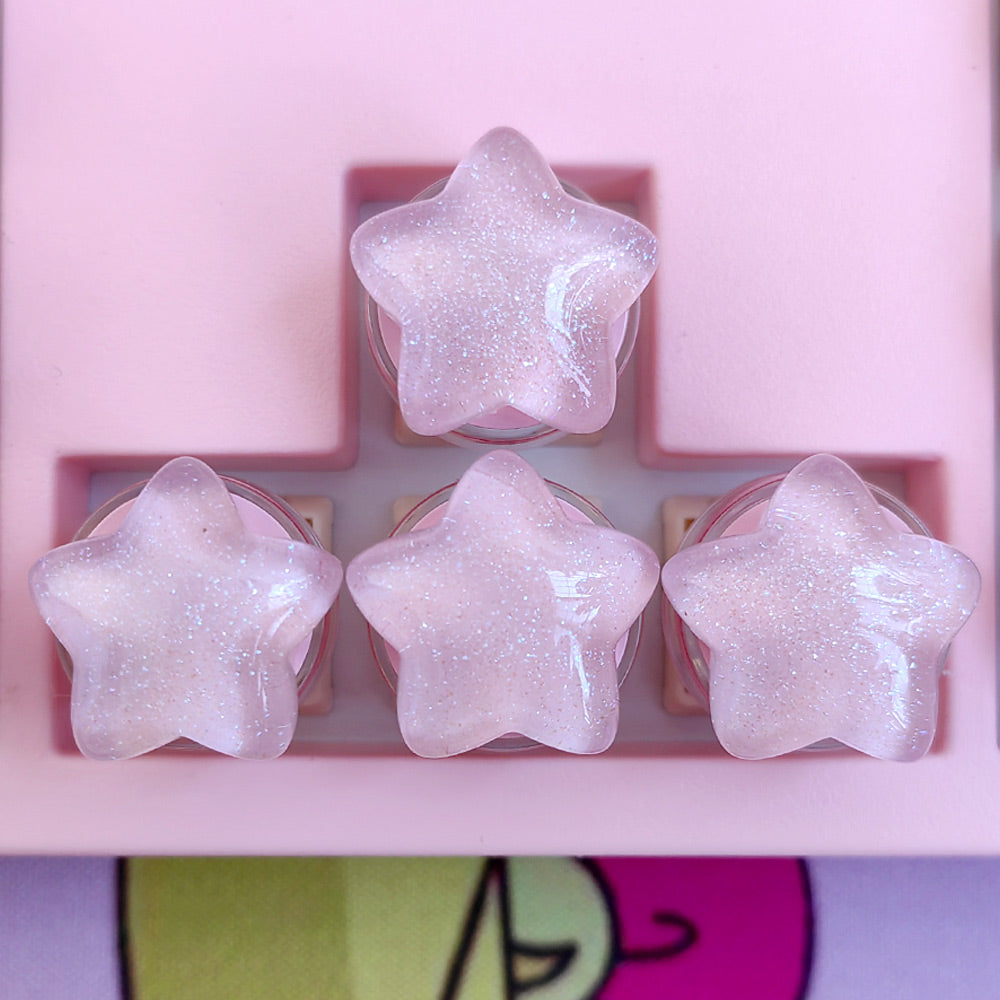 Four round stars, yellow translucent stars, three-dimensional positioning directional keys, mechanical keyboard dedicated keys