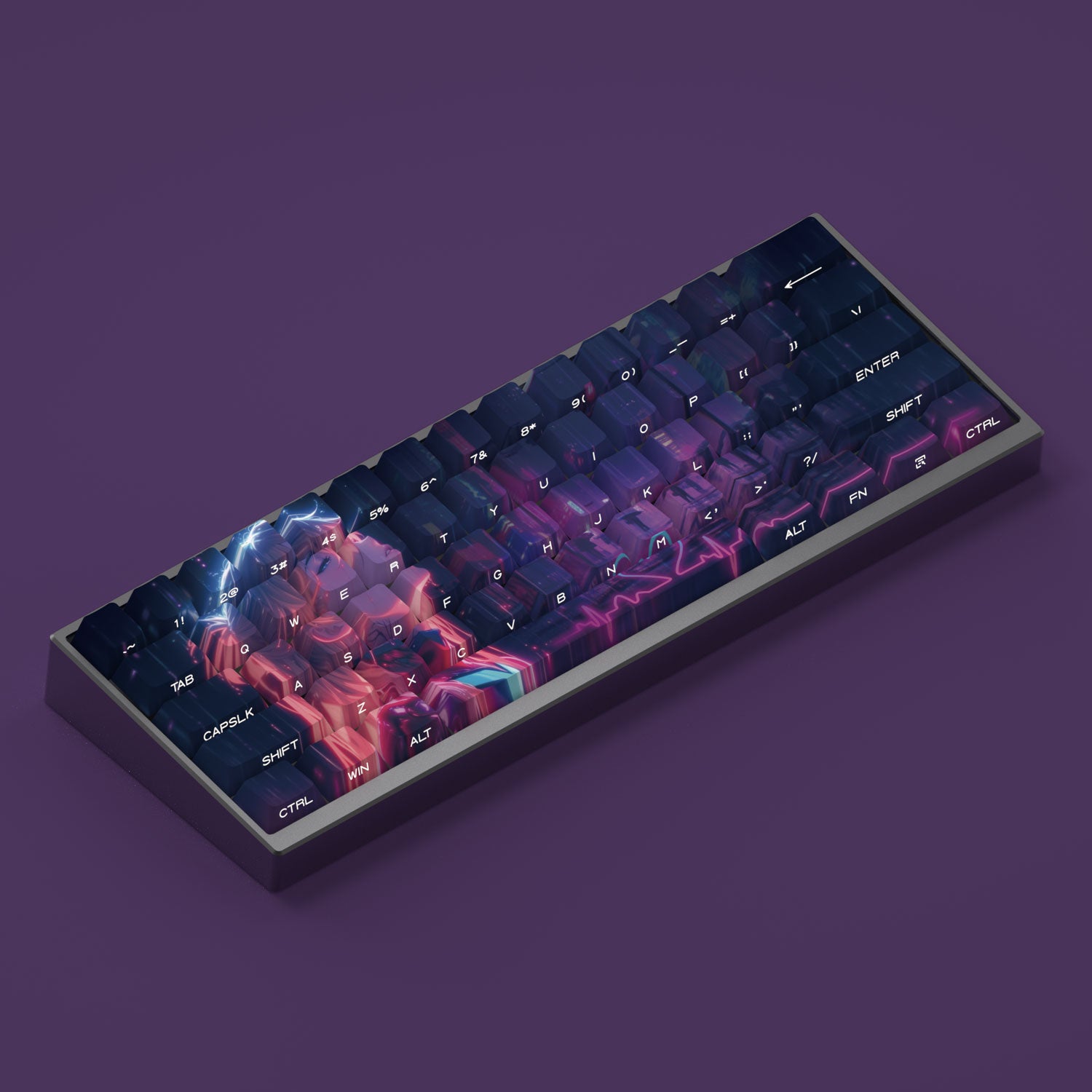 EVA, Asuka Anime Character Keycaps Original Factory Height Side Engraved Transparent Keycaps PBT Side Transparent Personalized Set Keys