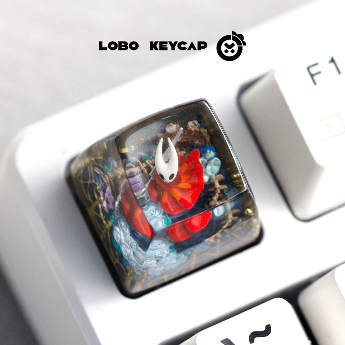 Hollow Knight, Hornet,1UCrystal drops of glue personalized keycaps, Anime game creative decoration keycaps