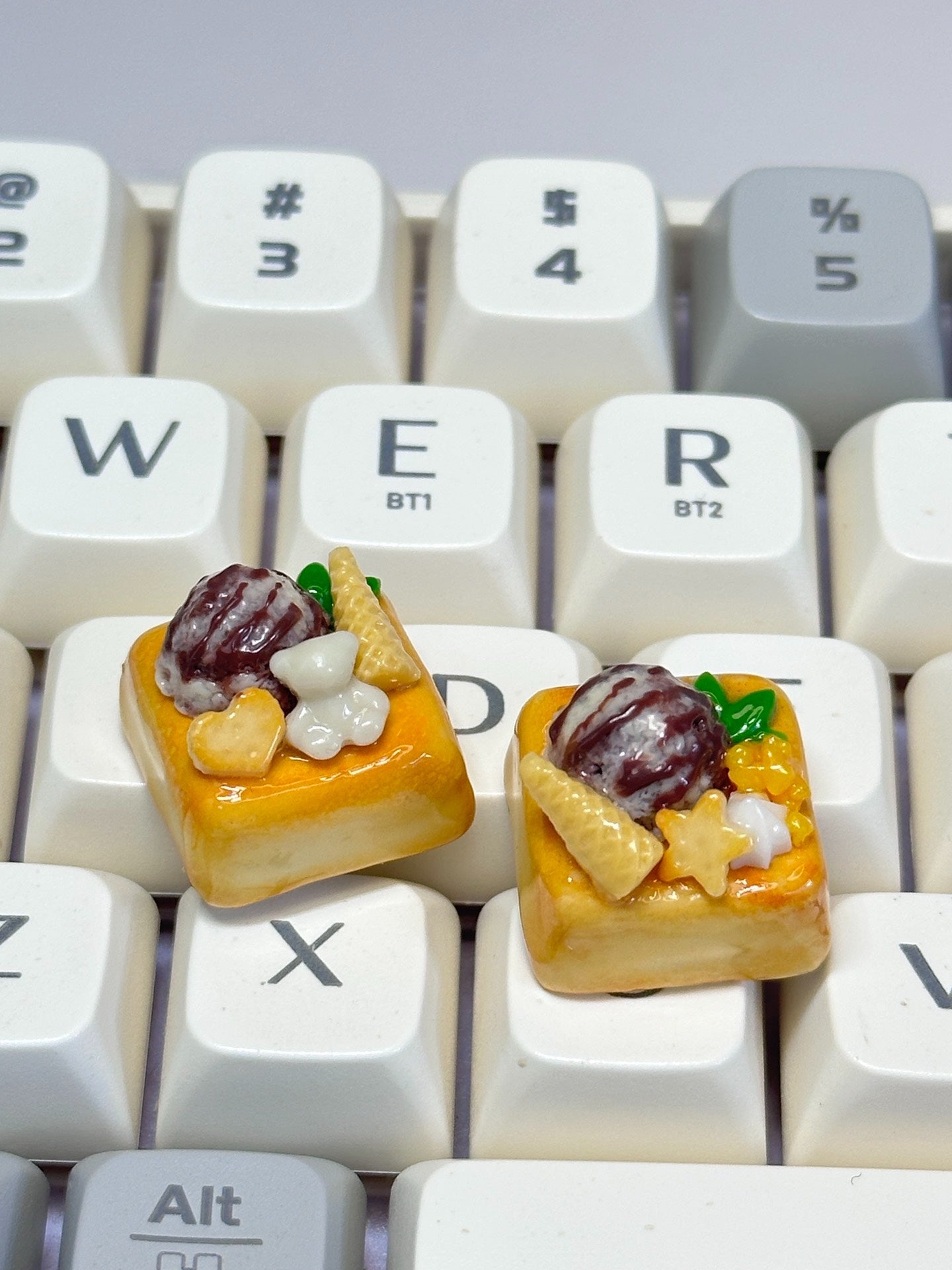Food Collection, Handmade Resin Clay, Stone Plastic Clay, Personalized Keycaps, Artisankeycaps, Mechanical Keyboard Decorative Keycaps.