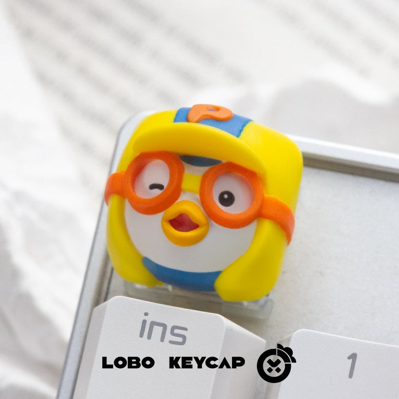 Pororo, The Little Penguin , Cute and Cute Healing Resin Art Keycaps