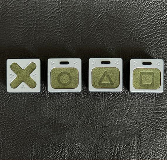 Genuine leather gaming blocks, personalized keycaps, directional keys, imitation metal coating, handmade leather keycaps, single creative keycaps, retro style keycaps