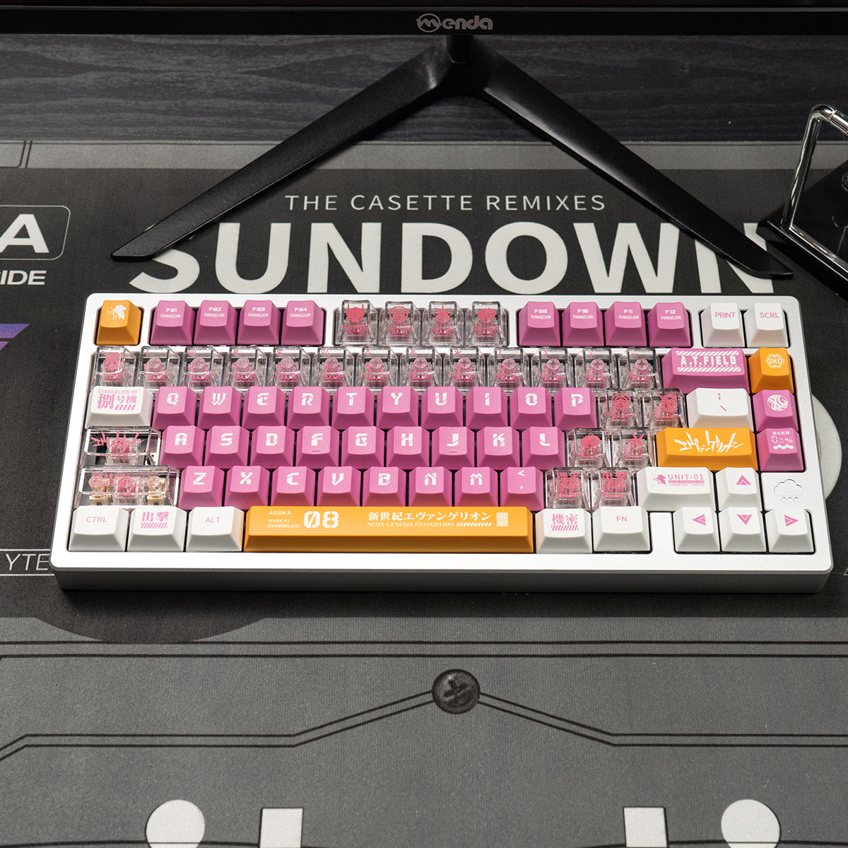 EVA mecha themed mechanical keyboard keycaps complete set PBT sublimation/PC transparent transfer printing factory height