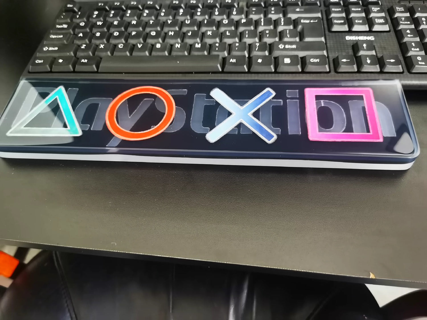 Playstation controller button glow in the dark, keyboard resin handle, palm rest, keyboard peripheral accessories