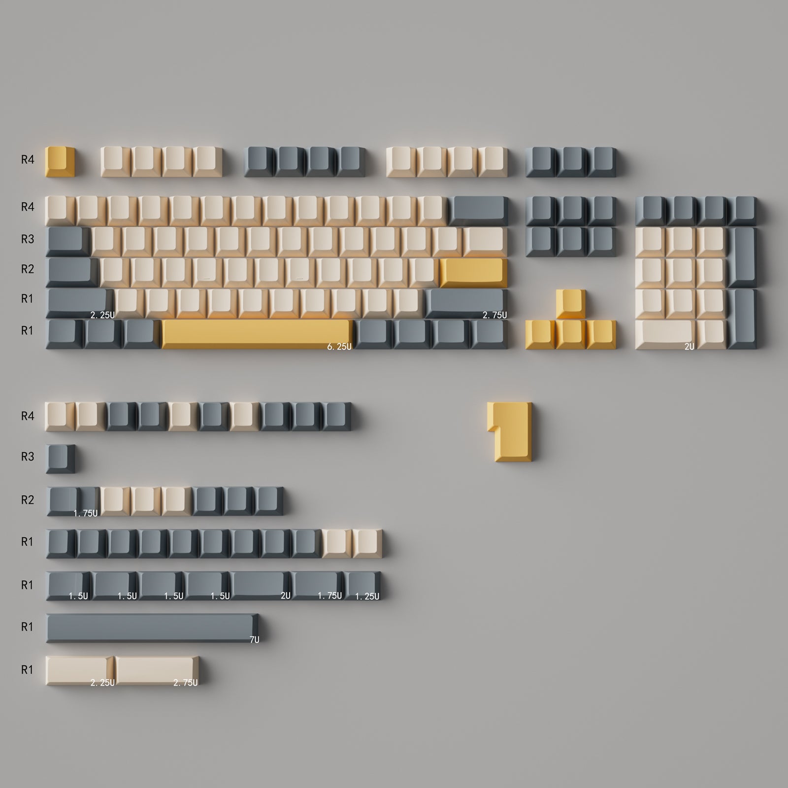 Minimalist Character Free Keycap Collection Mechanical Keyboard Keycap PBT Full Set Original Height/MOA