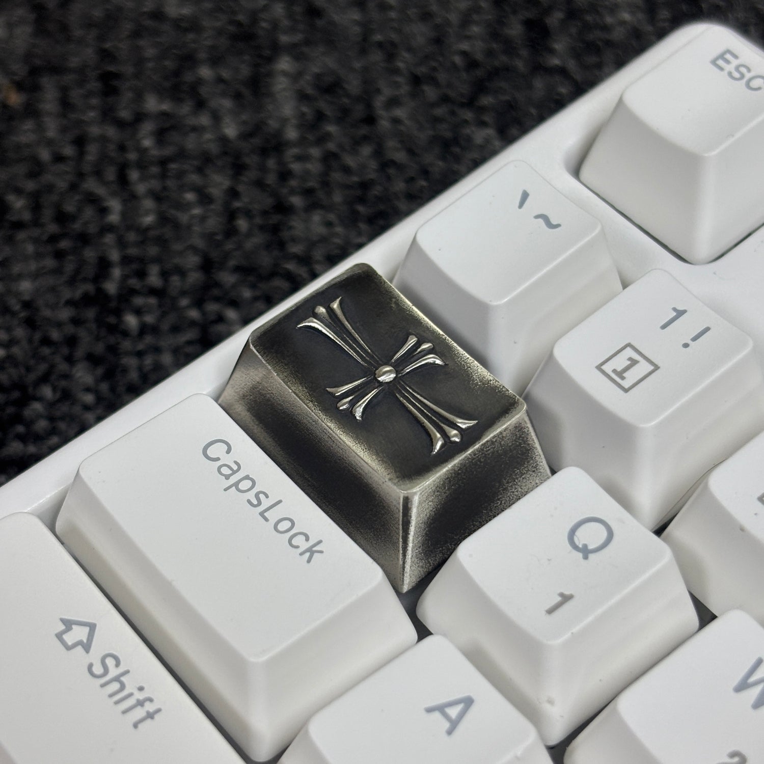 925 silver vintage Chrome Hearts custom cross 1.25U personalized keycap mechanical keyboard keycap