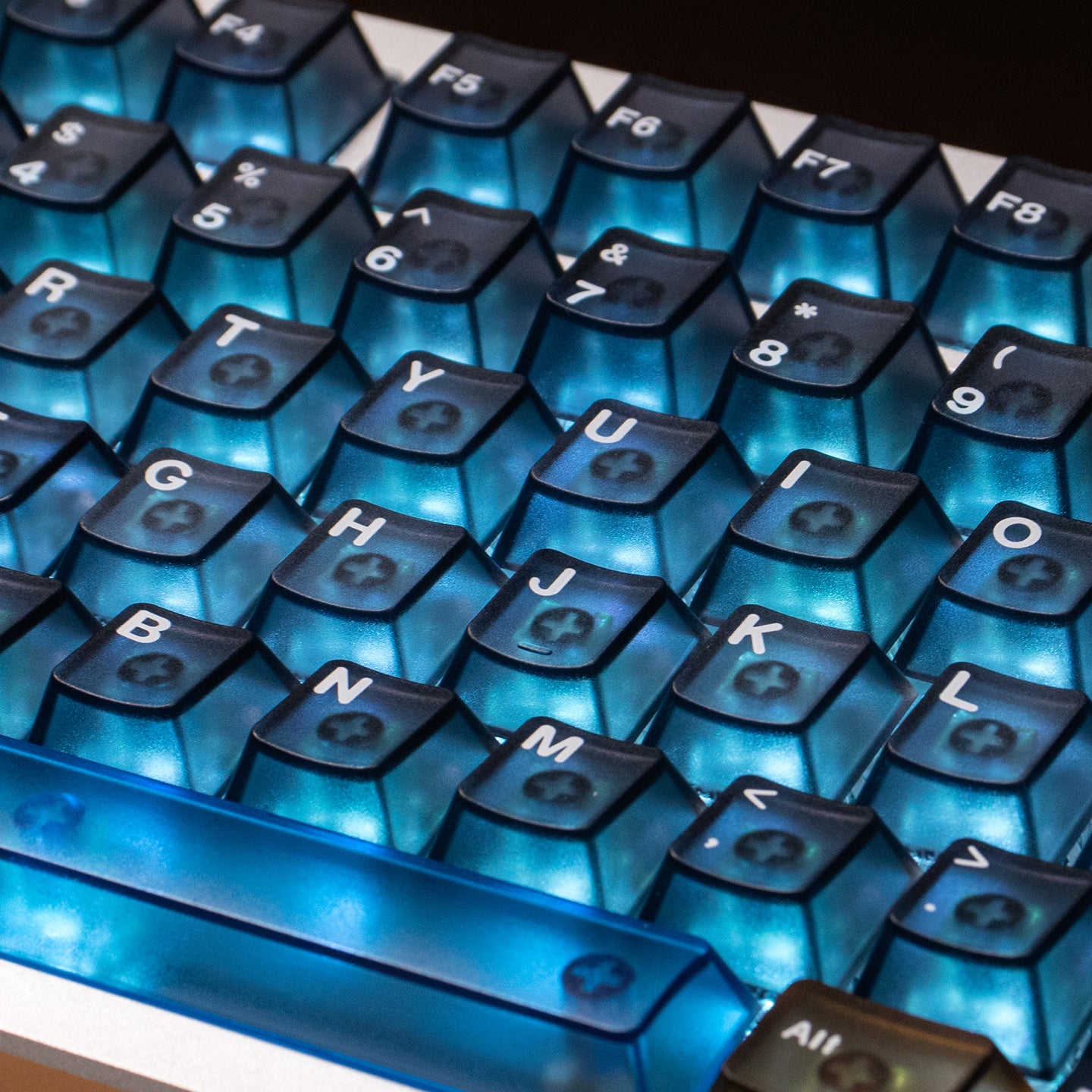 Interstellar themed keycap set, five sided frosted translucent PC keycap personalized customization PBT heat sublimation factory height
