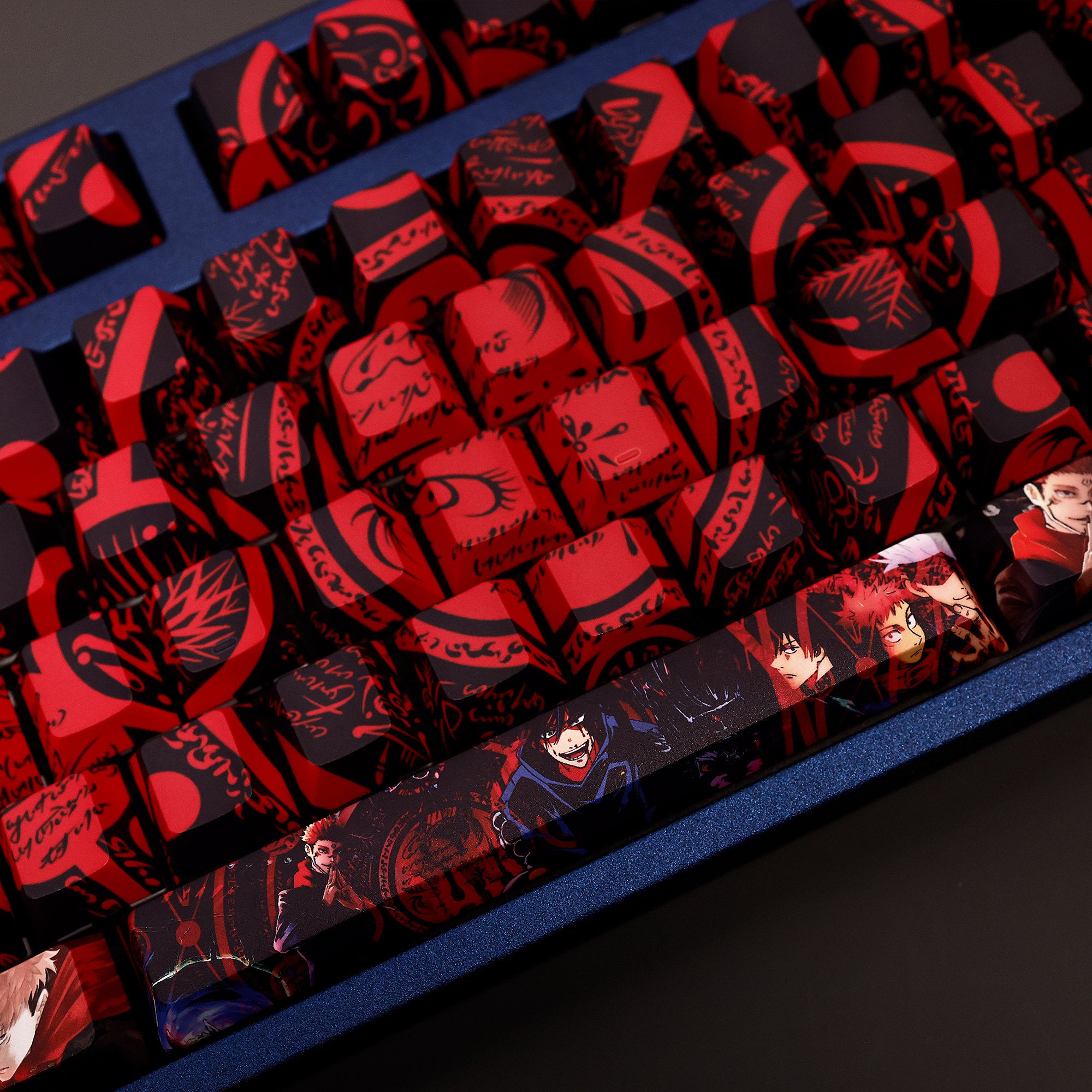 Jujutsu Kaisen Theme, PBT Material Five sided Heat Sublimation, Anime Game Series Personalized Set Decorative Keycaps