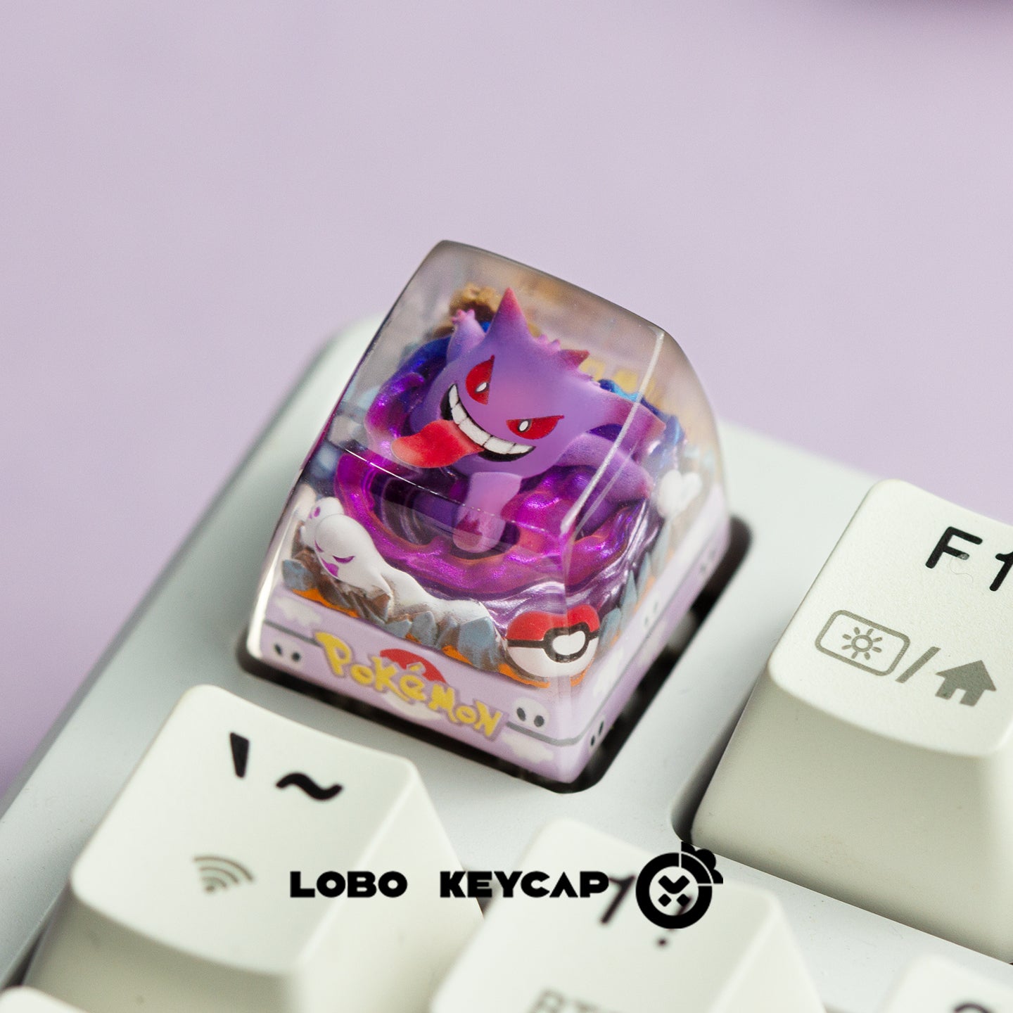 Pok é mon, Gengar, 1UCrystal drops of glue, SA highly personalized keycaps, anime and game mechanical keyboard accessories decorative keycaps