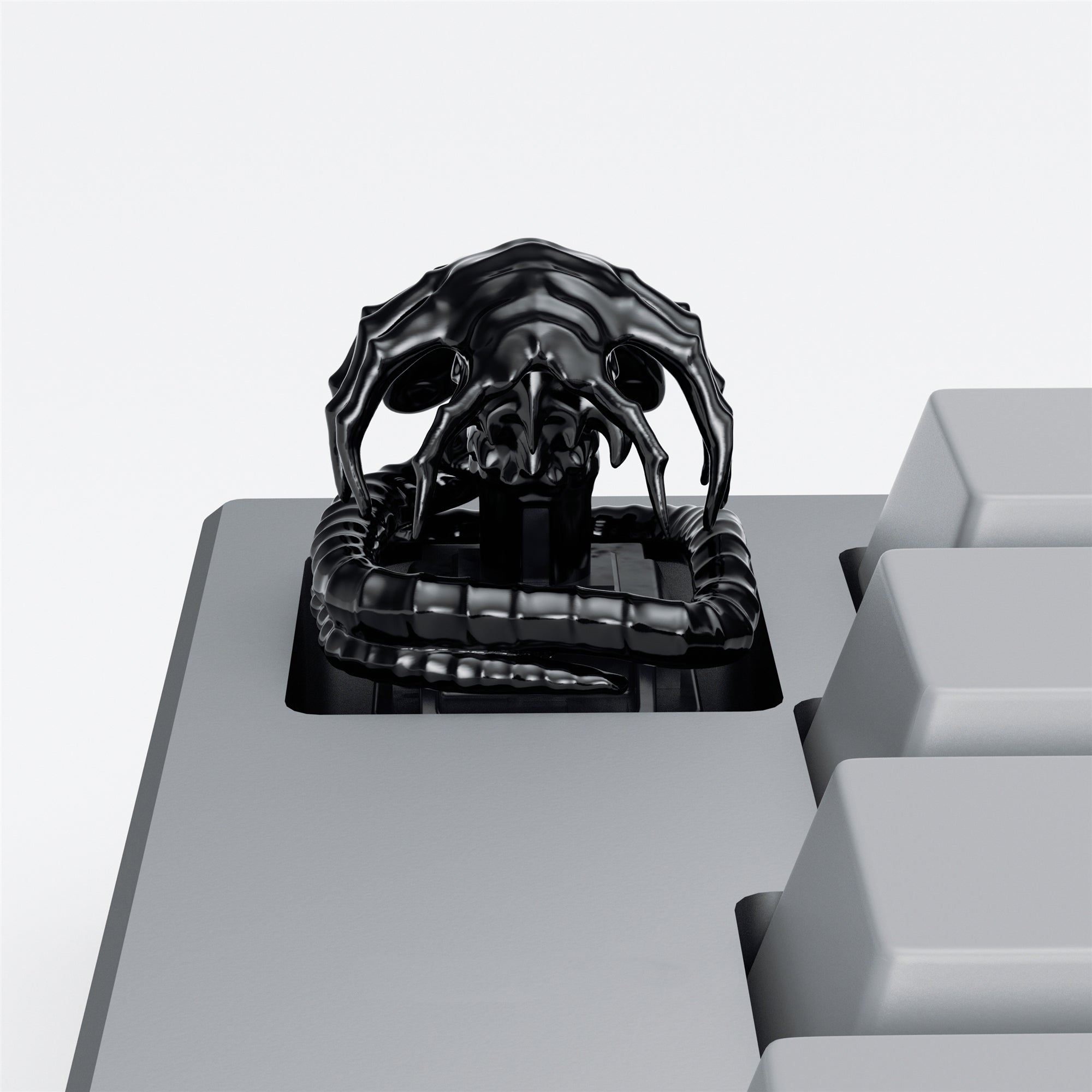 Alien, Facehugger design, 1U metal personalized keycap, metal jewelry craftsmanship for movie peripherals, artistic keycap.