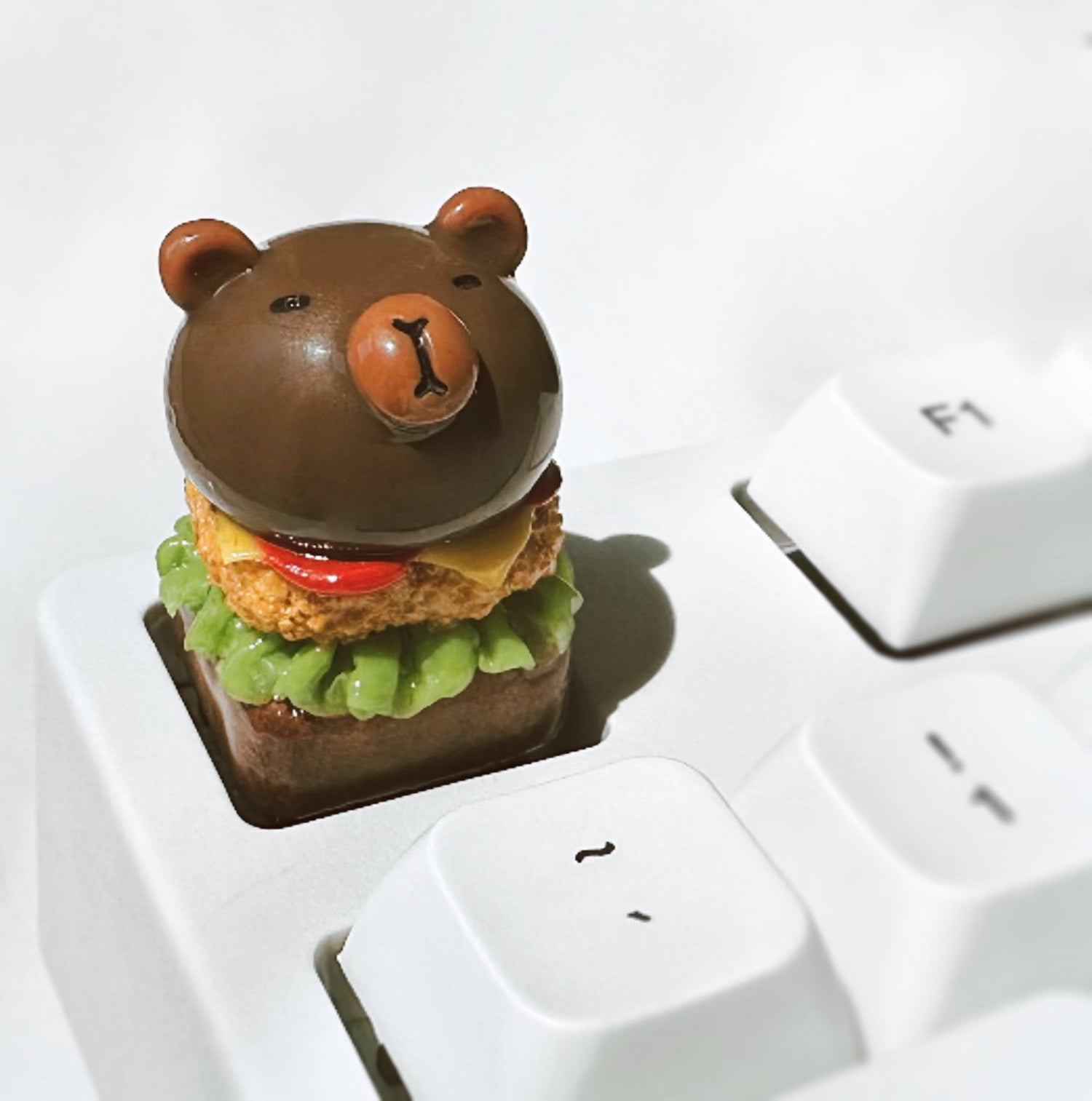 Handmade resin clay, stone plastic clay, personalized keycaps, artisankeycaps, mechanical keyboard decorative keycaps.