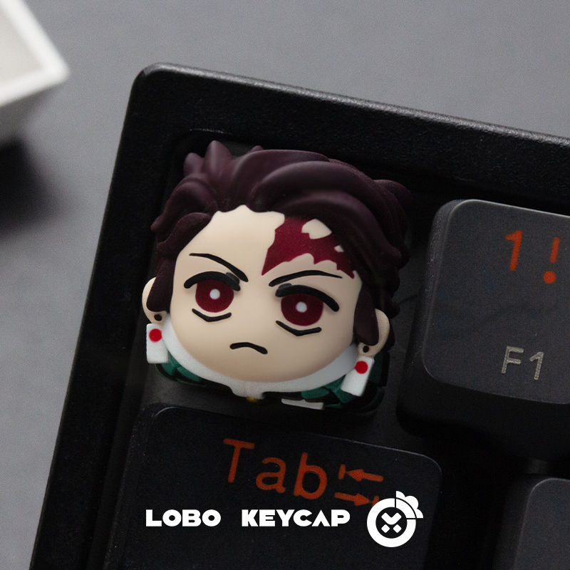 Demon Slayer, Character multi-color resin molded artisankeycaps, personalized keycaps