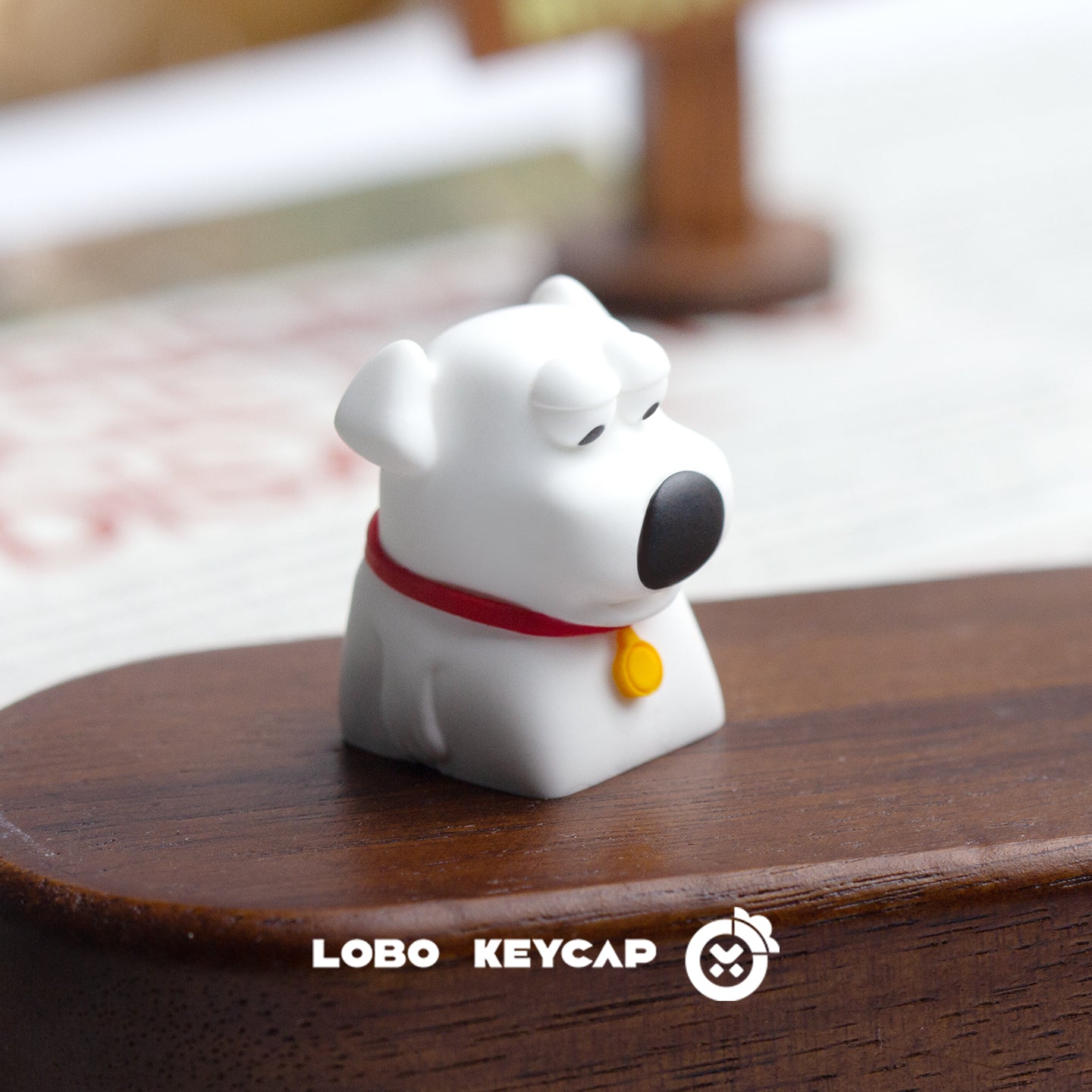 Family Guy,Brian Griffin, Multi colored resin molded personalized keycaps, anime cultural creative decorative keycaps, handmade customized keycaps