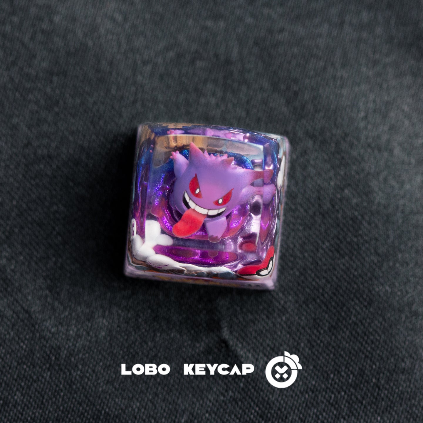 Pok é mon, Gengar, 1UCrystal drops of glue, SA highly personalized keycaps, anime and game mechanical keyboard accessories decorative keycaps