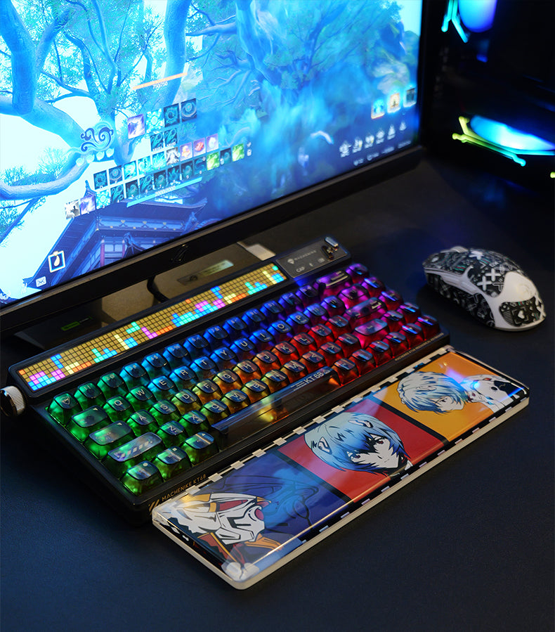 EVA, Ayanami Rei theme, 30CM length resin material keyboard holder. Keyboard peripheral accessories