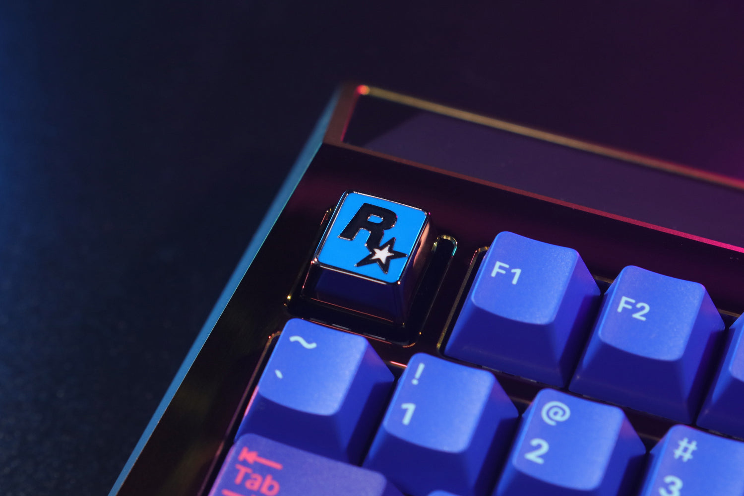 Rockstar company game peripheral logo icon mechanical keyboard zinc aluminum alloy metal personalized keycap keys