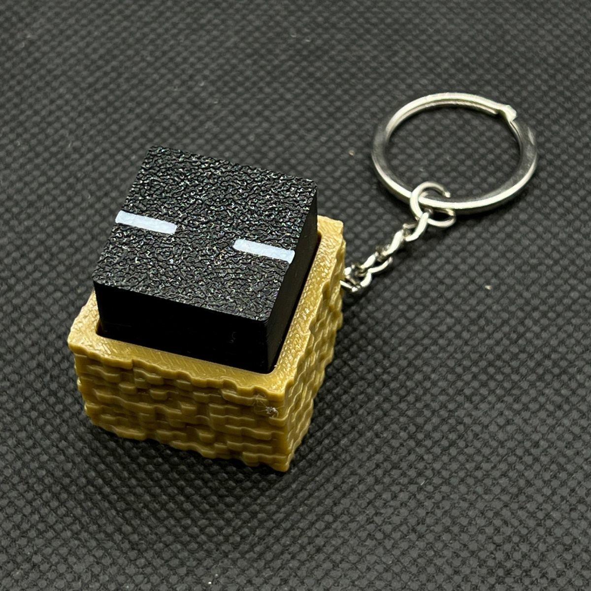 Minecraft, Unzip personalized keychain, 3D printed press switch
