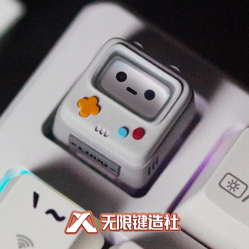 Retro gaming console translucent keycaps, personalized customization resin mechanical keyboard keycaps