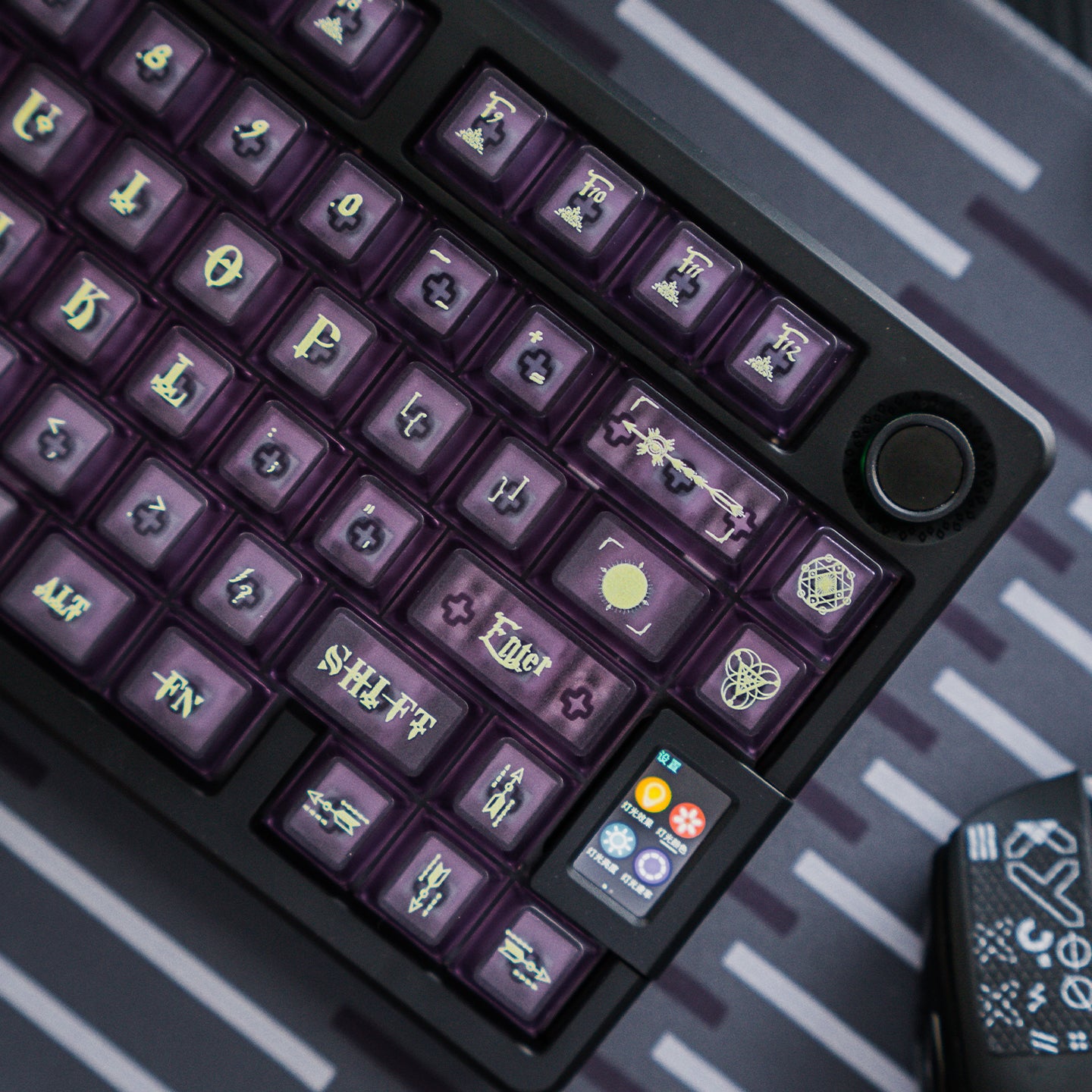 Original design Harry Potter purple PC semi transparent mechanical keyboard personalized keycap set factory height