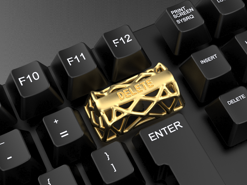 Imitation metal texture, hollow design, resin material, mechanical keyboard decorative keycaps with metal texture and personalized paint surface.