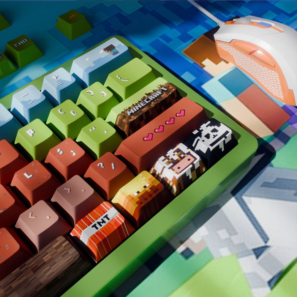 Minecraft pixel style design mechanical keyboard keycaps factory height